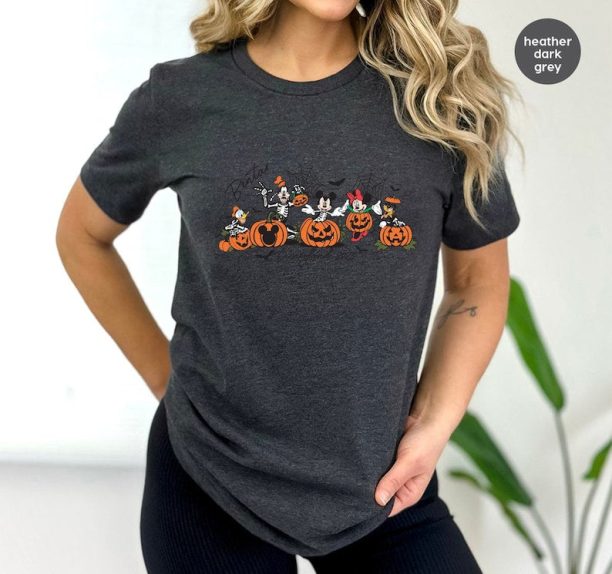 Disney World T-Shirt, Halloween Gifts, Pumpkin Graphic Tees, Disney Halloween Toddler Shirts, Mickey and Friends Clothing