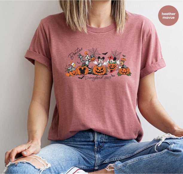 Disney World T-Shirt, Halloween Gifts, Pumpkin Graphic Tees, Disney Halloween Toddler Shirts, Mickey and Friends Clothing