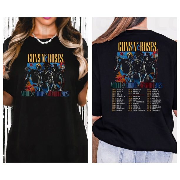 Guns And Roses TShirt, Guns N' Roses Shirt, Middle Last Europe Tour 2023 Shirt, North American World Tour 2023 Shirt, Rock And Roll Shirt