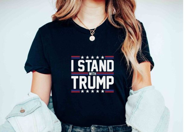 I stand with Donald Trump Police Mugshot Photo T-shirt Not Guilty 45-47