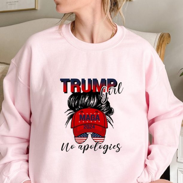 Trump Girl Sweatshirt and Hoodie, Trump Lover Shirt, Trump 2024 Shirt, Donald Trump Gift, Republican Gift