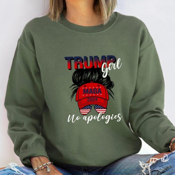 Trump Girl Sweatshirt and Hoodie, Trump Lover Shirt, Trump 2024 Shirt, Donald Trump Gift, Republican Gift