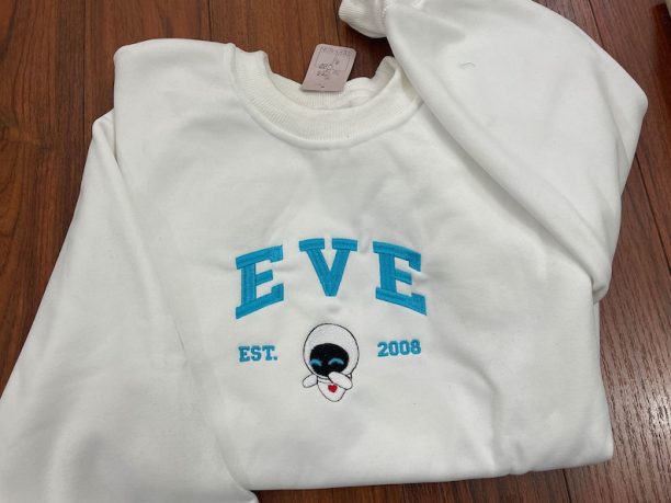 Walle Eve Couple Embroidered Sweater, Cartoon Sweatshirts, Embroidered Sweatshirt, Trending Crewneck