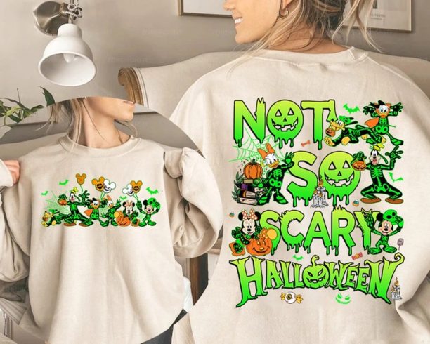 Mickey Not-So-Scary Halloween Party 2023 Shirt, Family Halloween Shirt, Disneyland Sweatshirt, Mickey and Friends, Halloween Family Trip 2023