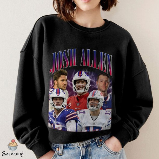 Josh Allen Bootleg Shirt, Josh Allen Sweatshirt, Hoodie, Football Shirt, Game Day Shirt, Vintage 90's Shirt, Unisex