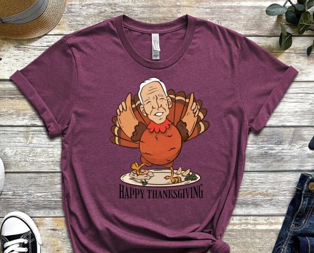 Joe Biden Shirt, Happy Thanksgiving Shirt, Thanksgiving Gift, Funny Turkey Tee, Thanksgiving Outfit, Thanksgiving Turkey