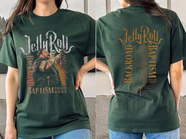 Jelly Roll Backroad Baptism T-Shirt, Jelly Roll Shirt, Even Savage Bitches Go To Heaven Shirt, Rock Tour Shirt, Country Music Shirt