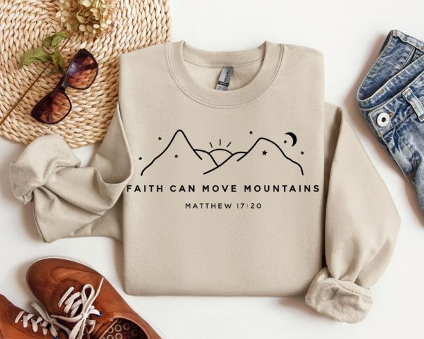 Faith Shirt, Faith Can Move Mountain shirt, Religious shirt,Christian shirt,Church shirt,Bible Verse shirt