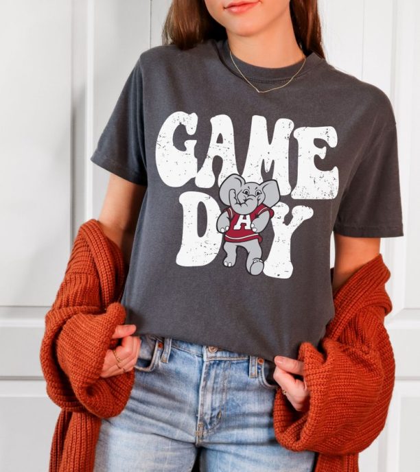 Game Day Shirt Retro Alabama Graphic Design shirt Distressed Bella Canvas t-shirt Football Fan Apparel College Gift Cute