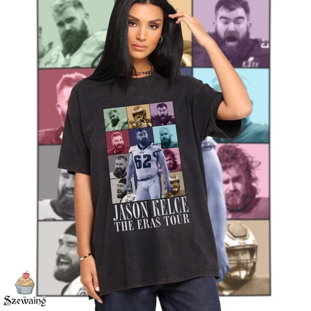 Vintage Jason Kelce Eras Style Tee | Jason Kelce Bootleg Shirt | Classic 90s Graphic Tee | Game Day Shirt