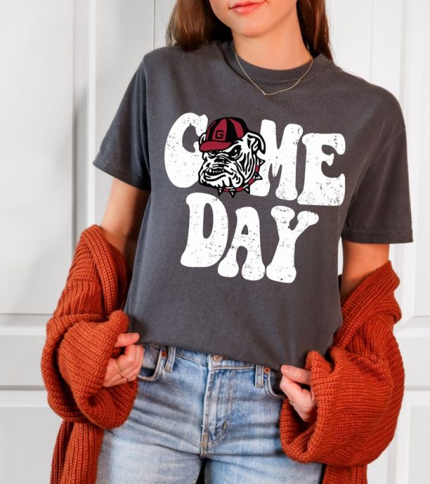 Game Day Shirt Retro Georgia Graphic Design shirt Distressed Bella Canvas T-shirt Football Fan Apparel College Gift Cute