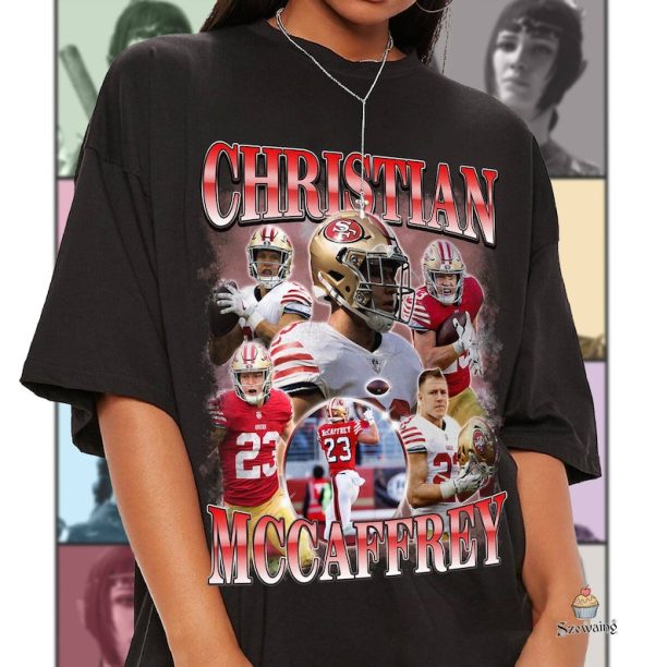 Vintage Christian McCaffrey Bootleg Shirt, Football shirt, Classic 90s Graphic Tees, Unisex, Vintage Bootleg