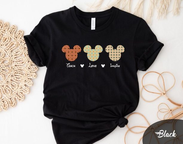 Cute Teacher Shirt, Teach Love Inspire Shirt, Mickey Teacher Shirt, Teacher Appreciation Gift, Disney Teacher Tee