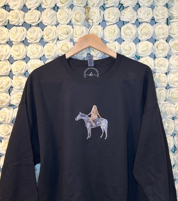 Beyoncé Renaissance Horse Embroidered Crew Neck