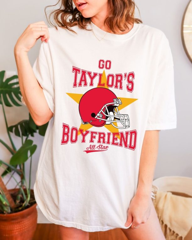 Go Taylors Boyfriend Shirt Funny TS Inspired Shir, Vintage Travis Kelce T-Shirt, America Football T shirt