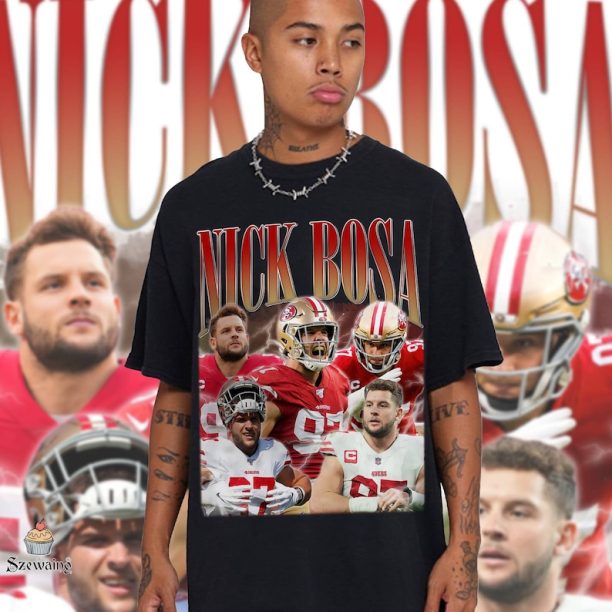 Vintage Nick Bosa shirt, Football shirt, Classic 90s Graphic Tee, Unisex, Vintage Bootleg, Gift, Retro