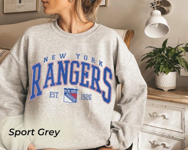 Vintage New York Rangers Sweatshirt, Rangers Tee, Hockey Sweatshirt, College Sweater, Hockey Fan Shirt