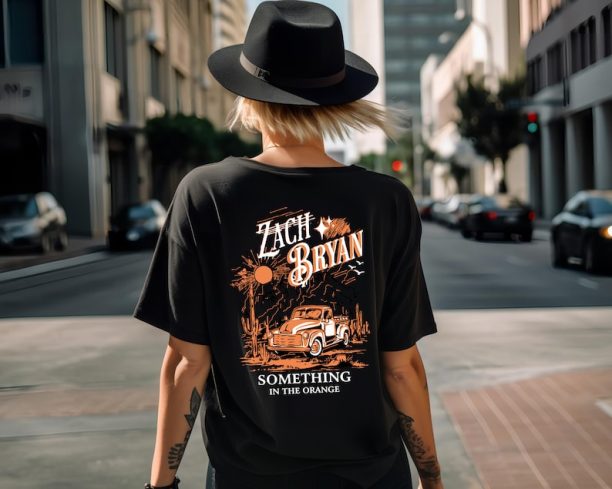 Zach Bryan Front and Back Printed Shirt, Something in the orange, American Heartbreak Tour Shirt