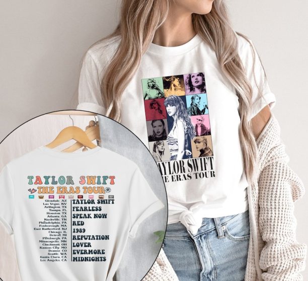 Vintage Taylor Swiftie Eras Tour 2 sides Shirt, Retro Taylor The Eras Tour Shirt, Swiftie Tour Tee