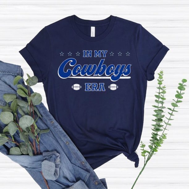In My Cowboys Era Shirt, Cute Womens Dallas Cowboys TShirt, Women's Cowboys Football Tee, Taylor Swift NFL Eras Tee