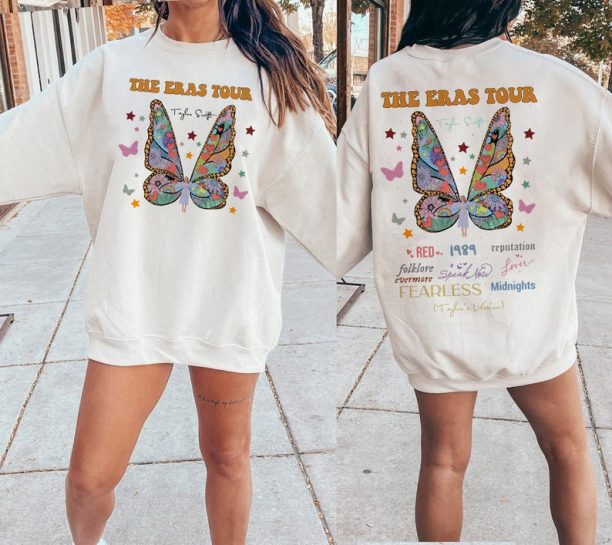 The eras tour Butterfly 2side tshirt , Eras Tour 2023 Shirt ,Eras Tour Album shirt