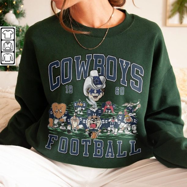 Cowboys Vintage Looney Tunes Football Sweatshirt