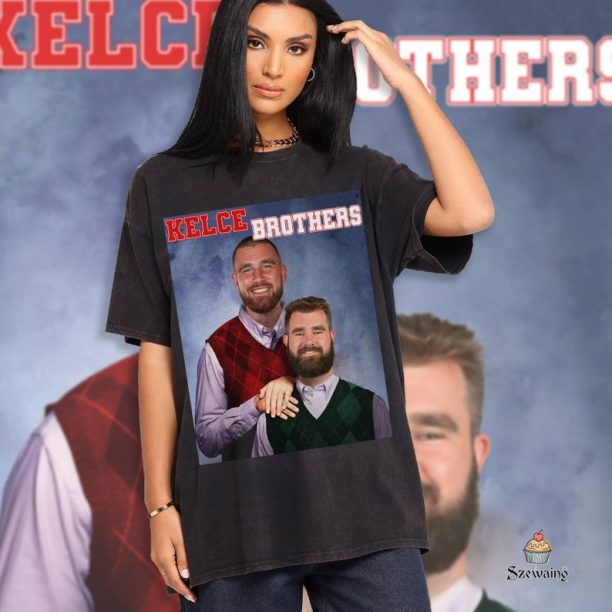 Jason Kelce Travis Kelce Philadelphia Kansas Football Shirt, The Bros Funny Shirt Christmas Gift Unisex