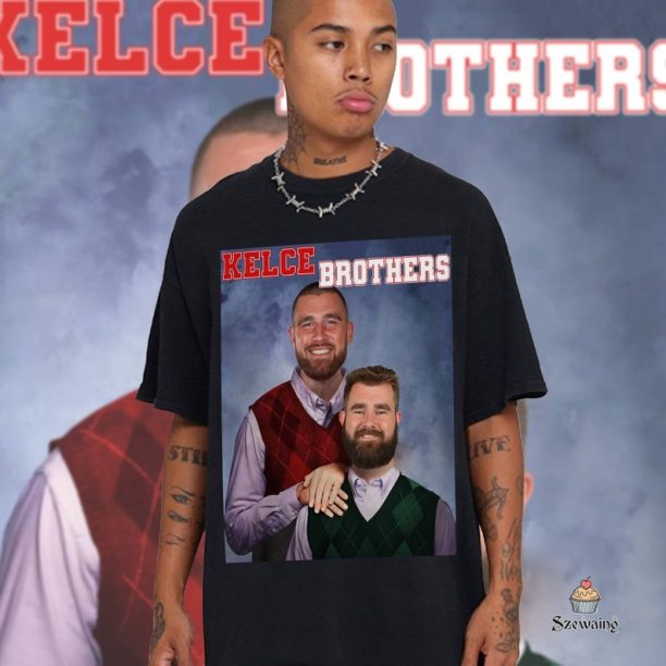 Jason Kelce Travis Kelce Philadelphia Kansas Football Shirt, The Bros Funny Shirt Christmas Gift Unisex