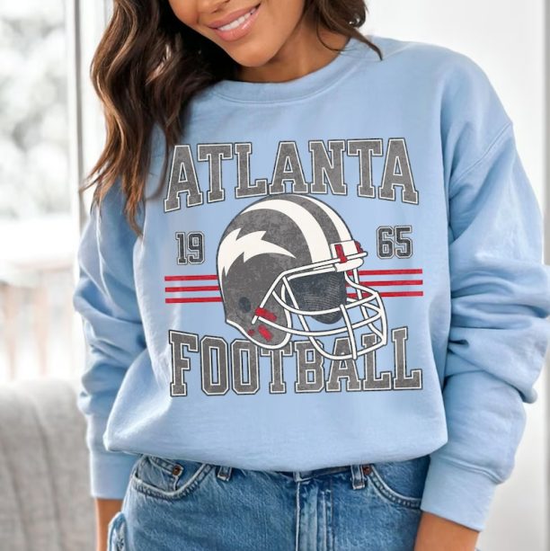 ATL Atlanta Football Sweatshirt Atlanta Football shirt Vintage Georgia ATL Tee Football Crewneck Sweatshirt Atlanta Fan