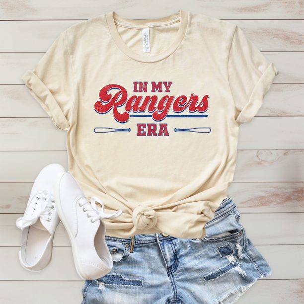 In My Rangers Era Shirt, Cute Womens Texas Rangers TShirt, Women's Rangers Baseball Tee, Taylor Swift MLB Eras Tee