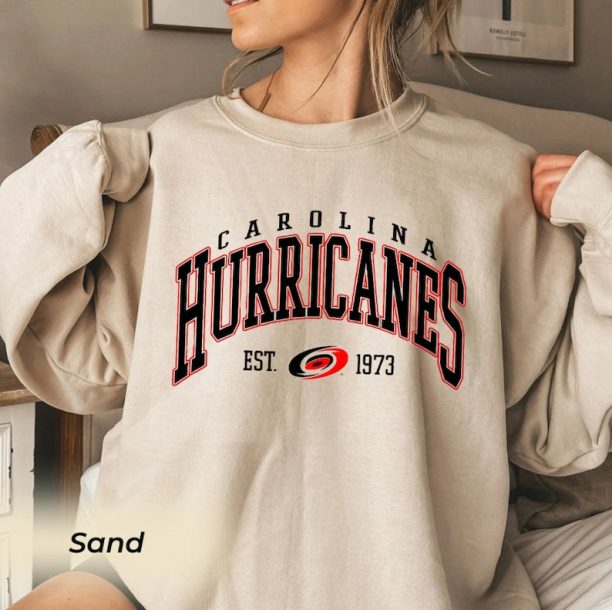 Vintage Carolina Hurricanes Sweatshirt, Hurricanes Tee, Hockey Sweatshirt, College Sweater, Hockey Fan Shirt