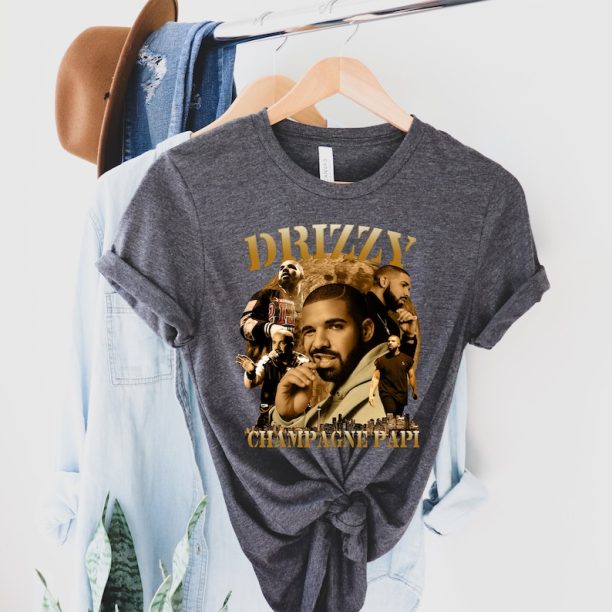 Limited DRIZZY Champagne PAPI Unisex T-Shirt, Vintage Drake Rap T Shirt, Champagne Papi Shirt, Drake Rap Shirt