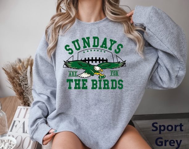 Philadelphia Eagles Football Sweatshirt, Sunday Are For The Birds, Vintage Philadelphia Eagles