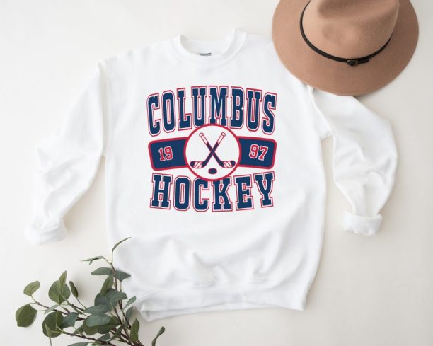 Columbus Blue Jacket Sweatshirt Retro Distressed Crewneck Throwback T-Shirt Vintage Hoodie Gift For Ice Hockey Fan Game