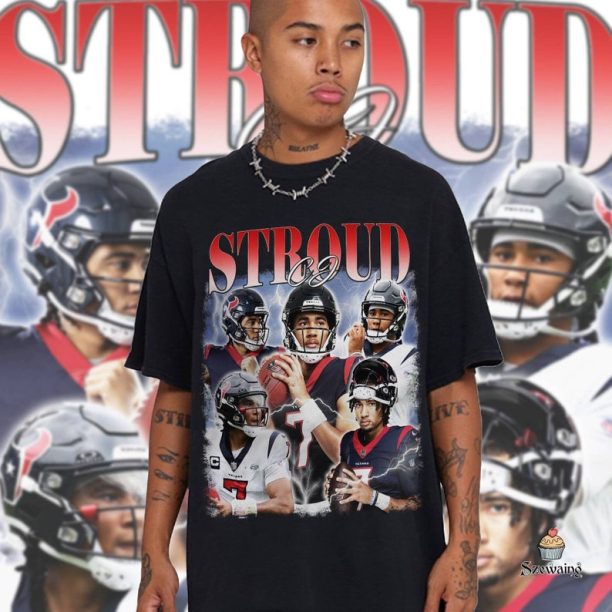 Vintage CJ Stroud shirt, Football shirt, Classic 90s Graphic Tee, Unisex, Vintage Bootleg, Gift, Retro