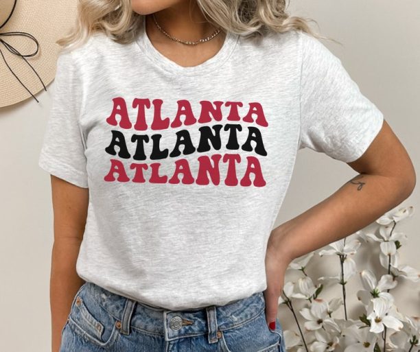 Atlanta Football T-Shirt Vintage Atlanta Football TShirt Gift for Atlanta Football Fan Gift Retro Atlanta Game Day Shirt