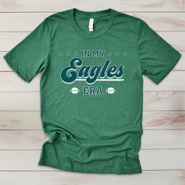 In My Eagles Era Shirt, Cute Womens Philadelphia Eagles TShirt, Women's Eagles Football Tee, Taylor Swift NFL Eras Tee