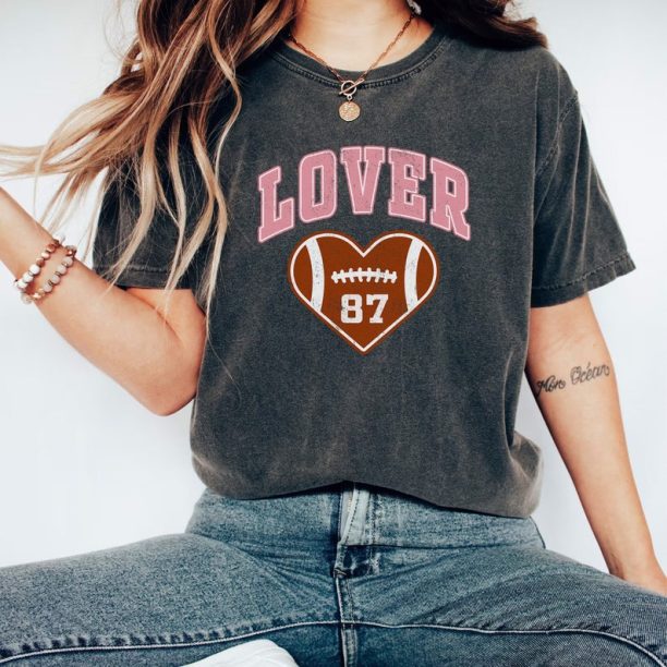 Swift Kelce Lover Shirt, Comfort Colors Kelce 87 TShirt, Football Swiftie Love Tee, Swift Chiefs Gameday Outfit