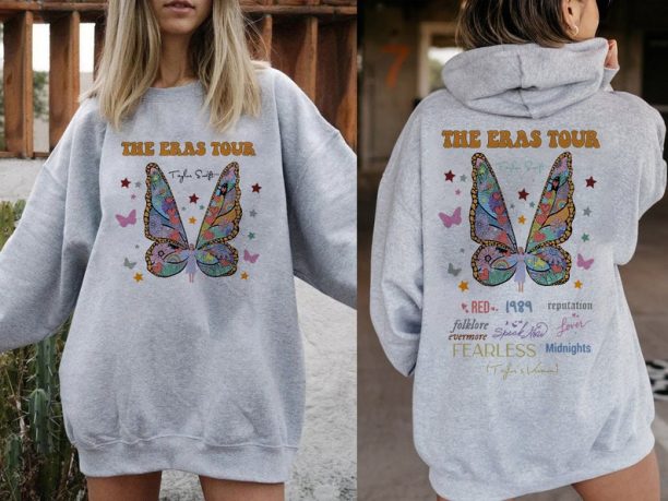 The eras tour Butterfly 2side tshirt , Eras Tour 2023 Shirt ,Eras Tour Album shirt