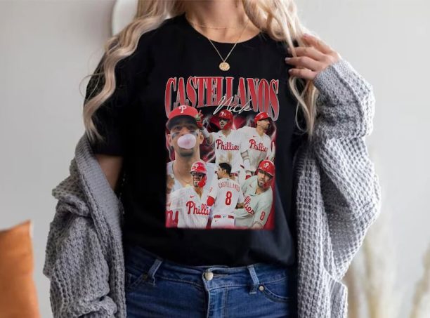 Vintage Nick Castellanos shirt, Baseball shirt, Classic 90s Graphic Tee, Unisex, Vintage Bootleg, Gift, Retro