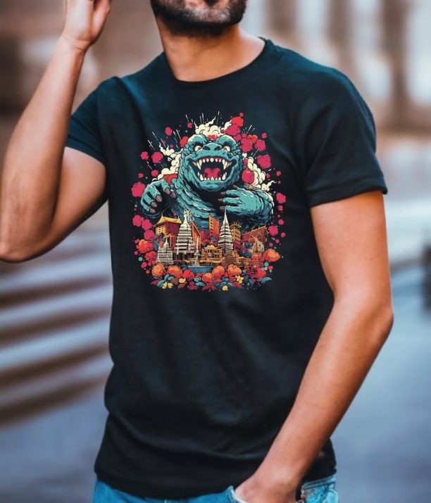 God Monster t-shirt tshirt tee king monster gojira Kaiju Japanese Anime ゴジラ monarch king of the monsters zilla comic art