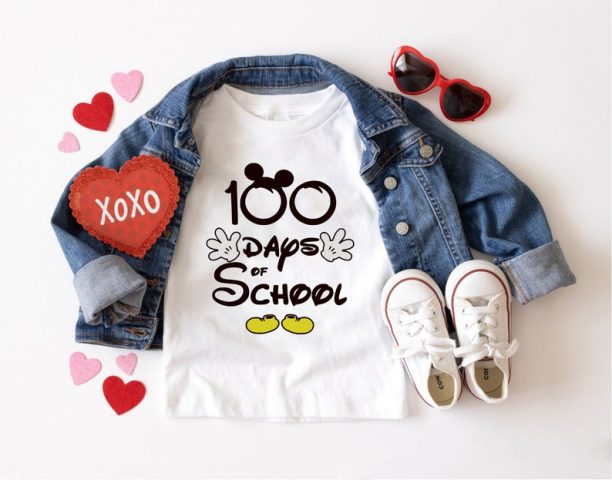 Disney 100 Days of School Shirt,100th Day of School Celebration Mickey T-shirt,Student Shirt,Back to School Shirt