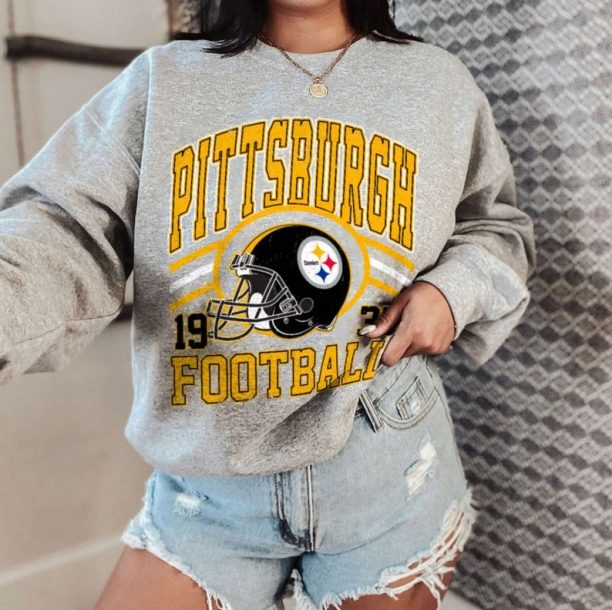 Retro Pittsburgh Football Sweatshirt, Vintage Pittsburgh Football Crewneck Sweatshirt, Gift for Football Fan