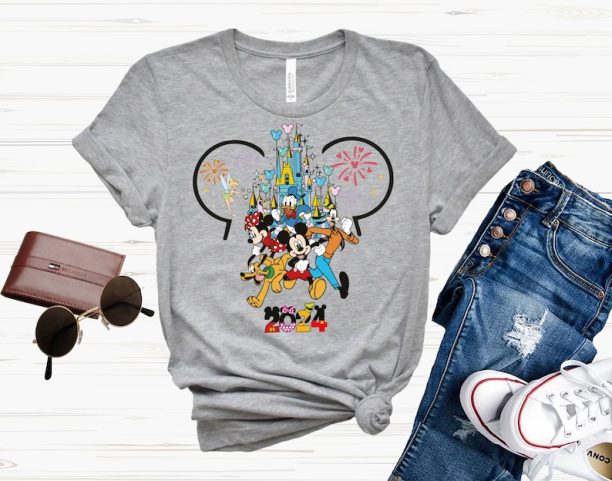 Disney Family Vacation 2024 T-shirt, Mickey Head Shirt, Disneyland Family Trip Shirt, Disney Family Vacation Tee