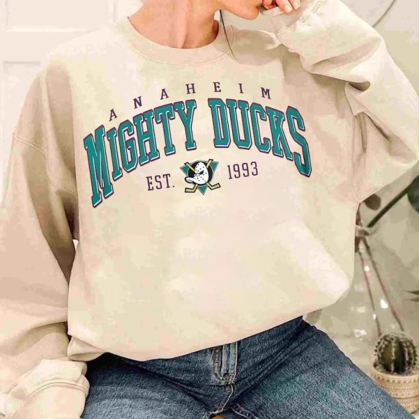 Vintage Anaheim Mighty Ducks Shirt, Merch Vintage 90s Sweatshirt Hockey Retro Unisex Crewneck Gift For Fan College