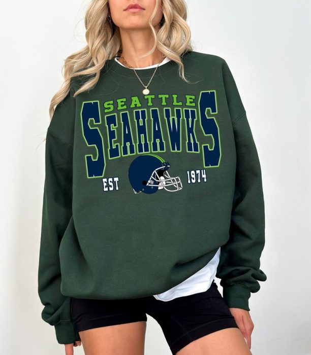 Seattle Fooball Sweatshirt, Seattle Tee, Vintage Seattle Football, NFL Seattle Football 2023, Seattle Vintage Shirt