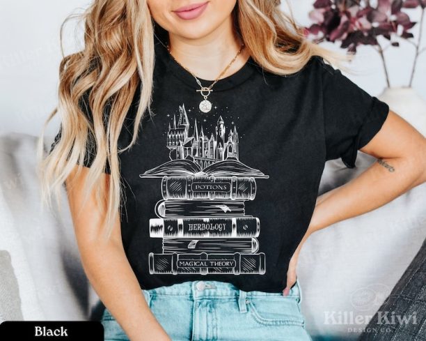 HP Shirt, Wizard Castle Book Lover Gift, Family Vacation Shirts, Wizard School Tee, Pottery Gift, Reading Shirt