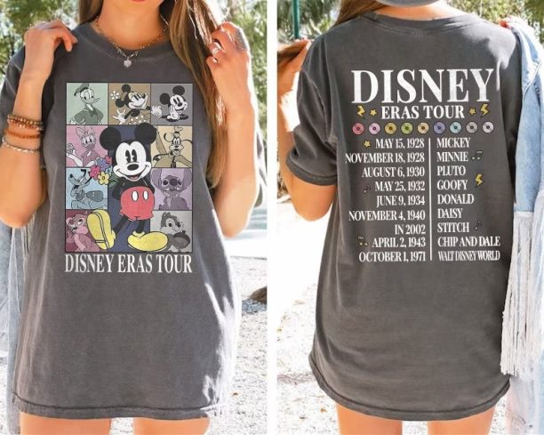 Vintage Disneyland Eras Tour Comfort Color Shirt, Mickey And Friends Shirt, Retro Walt Disneyworld, Disney Eras Tour