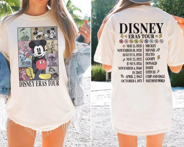 Vintage Disneyland Eras Tour Comfort Color Shirt, Mickey And Friends Shirt, Retro Walt Disneyworld, Disney Eras Tour