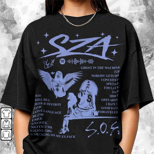 Sza Good Days SOS Album 90s Rap Music Shirt, Bootleg Rapper Album Vintage Y2K Sweatshirt